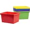 Storex Storage Bin, Plastic, Assorted, 7.9 in H, 11.3 in W, 13.6 in L STX61514U06C - alternate 5